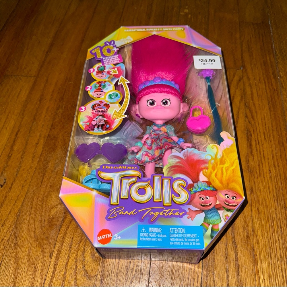 DreamWorks Trolls Band Together Queen Poppy Hair Styling Doll NIB